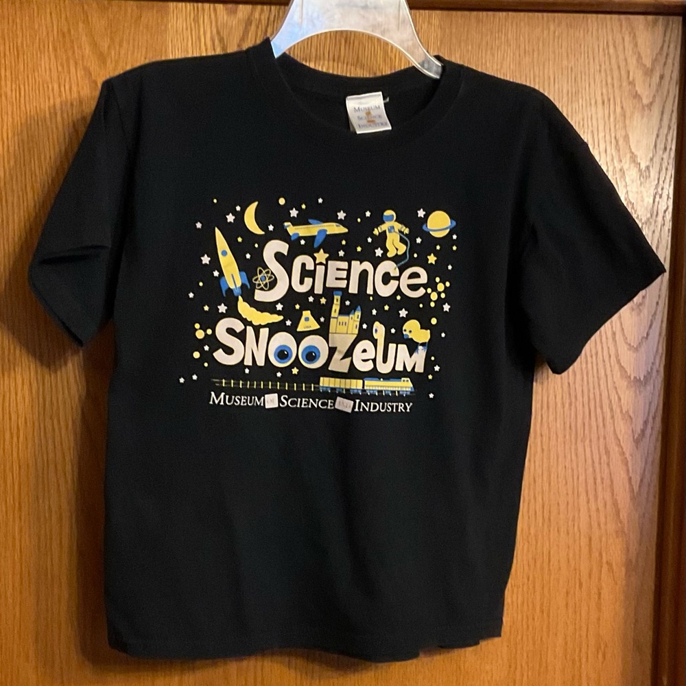 Kids Black Chicago Museum of Science & Industry Snoozeum Graphic Cotton T-Shirt